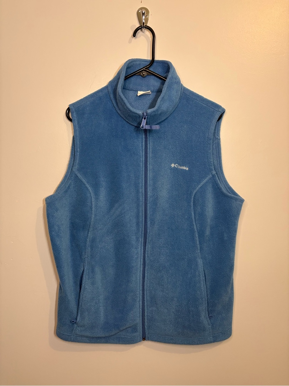 Columbia Women's Fleece Vest Light Blue 1X Gorpcore Outerwear Outdoorsy Winter